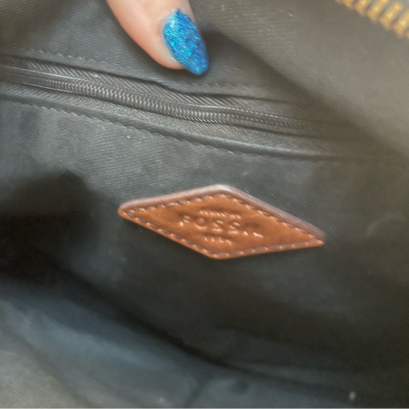 Fossil Fiona Black Printed Adjustable Crossbody Purse - Picture 14 of 14